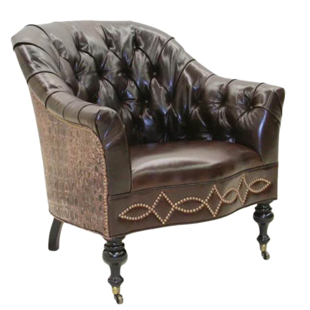 Patchwork Leather Accent Chair—Shop—Rios Interiors